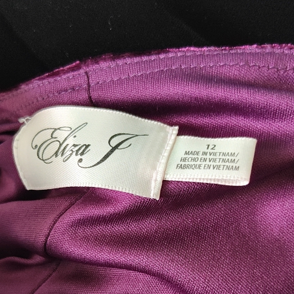 Eliza J Dress In Raspberry Velvet - Picture 2 of 8